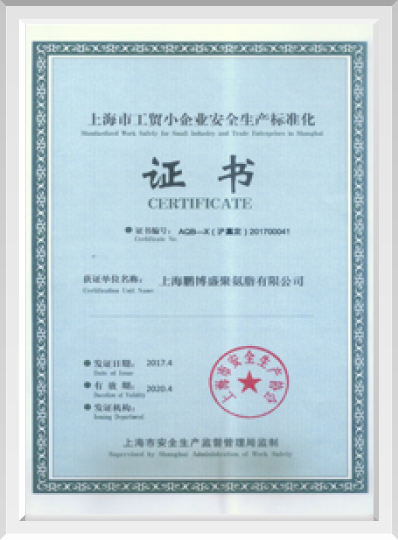 上海市工貿小企業安全生產標準化